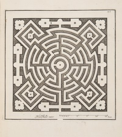 Design for Parterre, from Theatre des Plans et Jardinages, pub.1652 by Noel Mollet